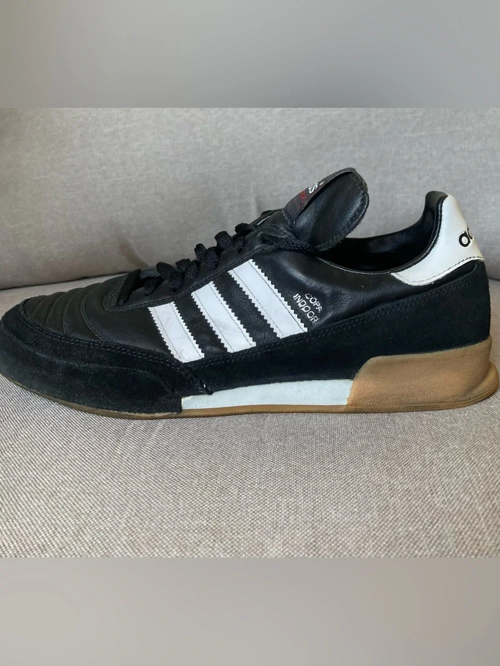 Adidas Copa Indoor Soccer Shoes Black White Leather Men’s US 7.5 Vintage